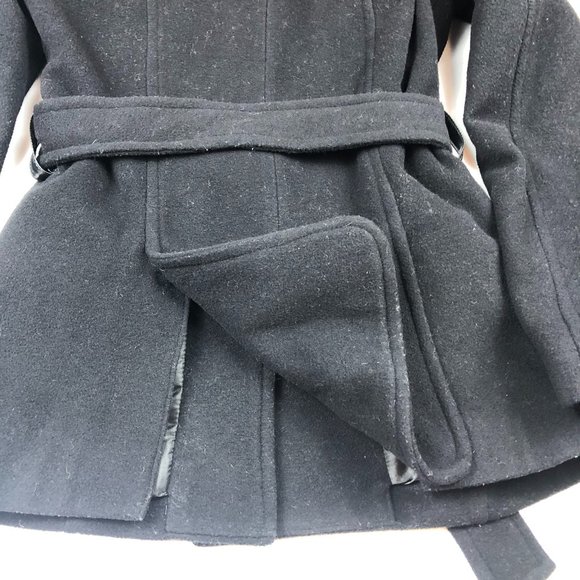 ESPRIT Outwear Black Wool Pea Coat Y2K Whimsigoth Fairy Grunge Timeless - Picture 11 of 17